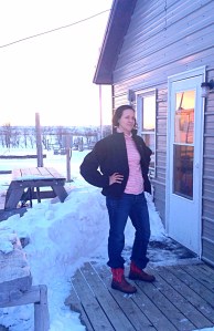 I asked her to give me her best frontier-woman pose, she nailed it!